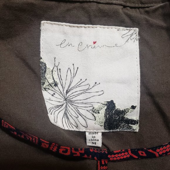 En Crene Boho Vest Full Zipper Southwest Print Pocket Cardigan Size Medium - Picture 6 of 7